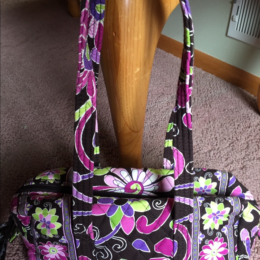 Vera Bradley 100 Bag, Tote. Mint, Purple Punch